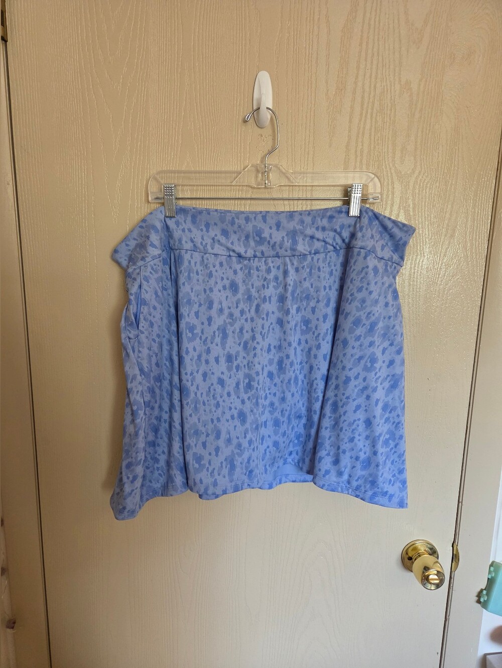 Adidas Womens Golf Skort Printed 16" Multicolor Blue Raindrops Size 2XL NWT